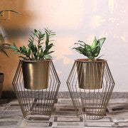 LUXE CAGE METAL PLANTER