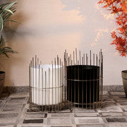 URBAN SPIRE METAL PLANTER (BLACK)