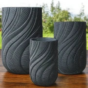 NOIRWAVE EMBOSSED PLANTER SET (M)