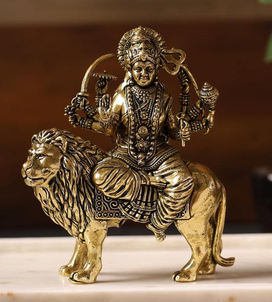Superfine Brass Lord Durga Maa Statue 8''