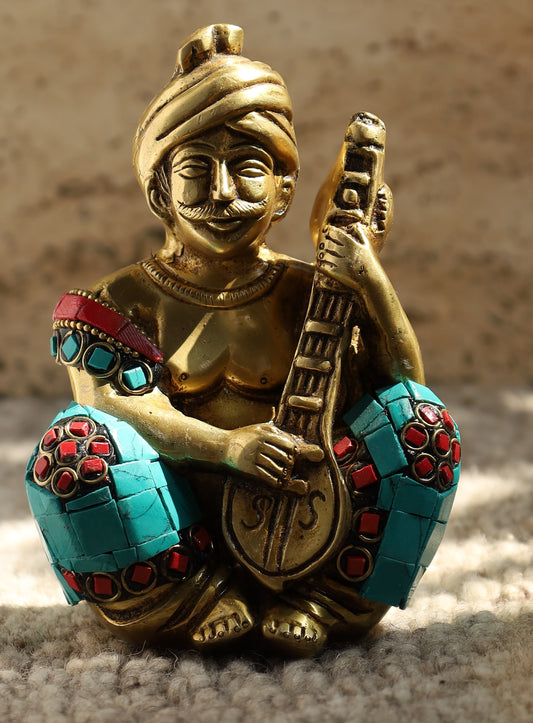 Musician With sitar meena work