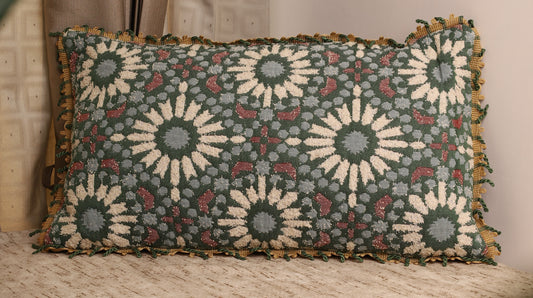 Emerald Elegance Cushion Cover(25x14)