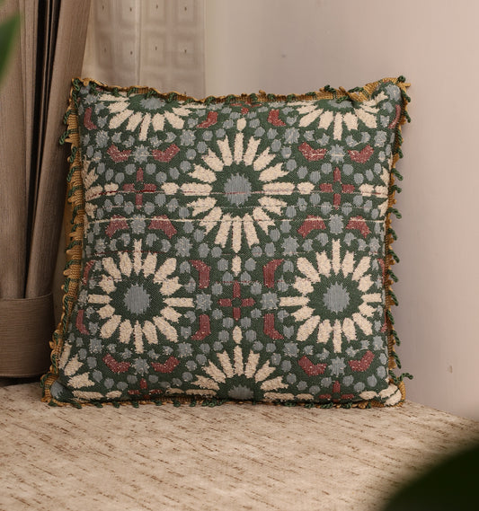 Emerald Elegance Cushion Cover(16x16)