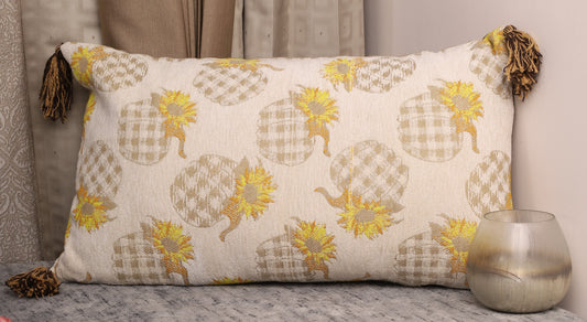Sunflower patch cushion cover(25x14)