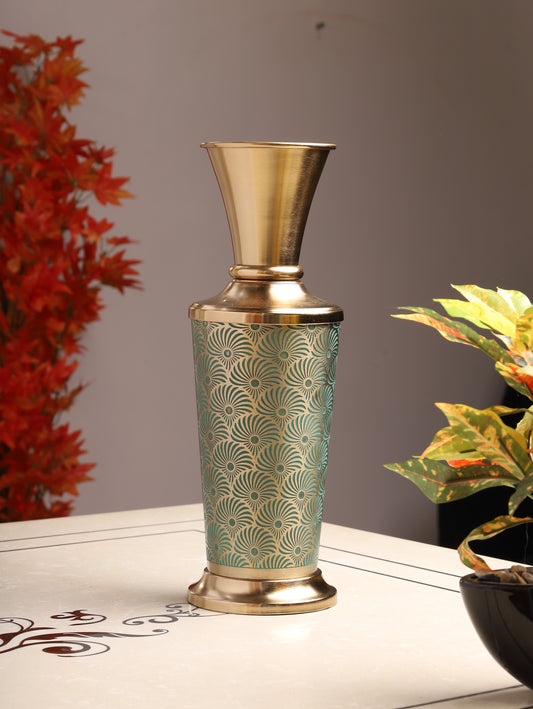 Emerald Bloom Vase - Antique Finish 16''