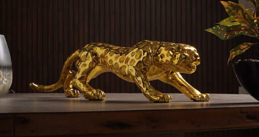 Gold Finish Panther Figurine