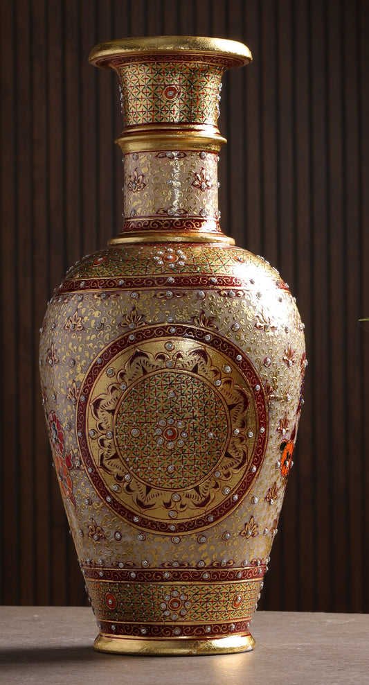 Handcrafted Desert Bloom Marble Vase