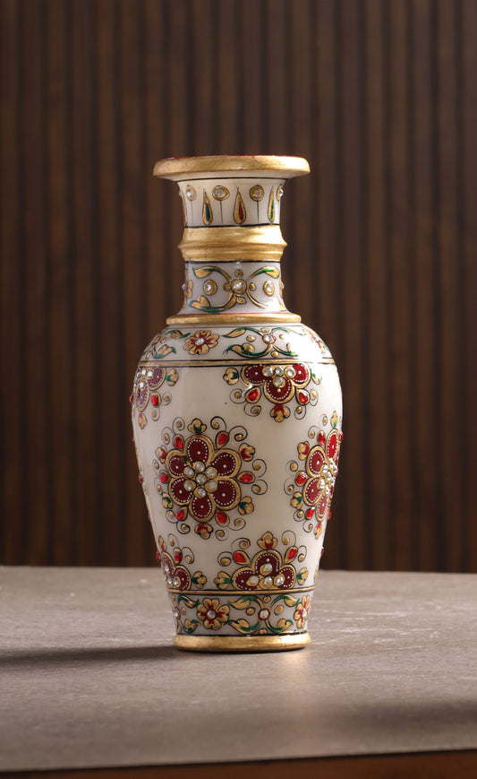 Handcrafted Royal Blossom Vase with peacock