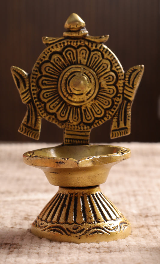 Divine Lotus Brass Diya