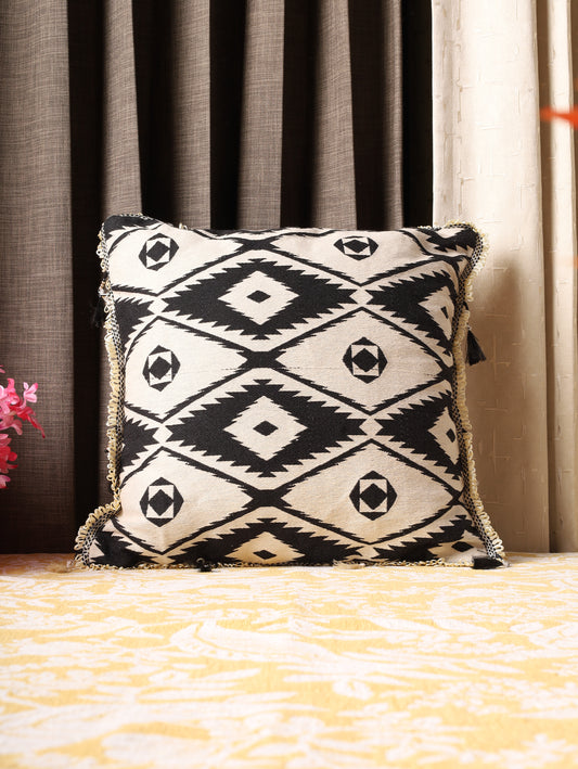 Onyx and Ivory Cushion Cover(18x18)