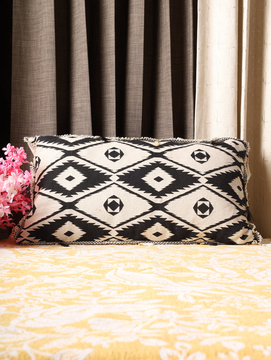 Onyx and Ivory Cushion Cover(25x14)